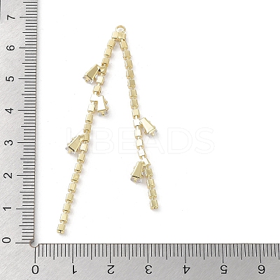 Brass Micro Pave Cubic Zirconia Big Pendants KK-C040-05G-1