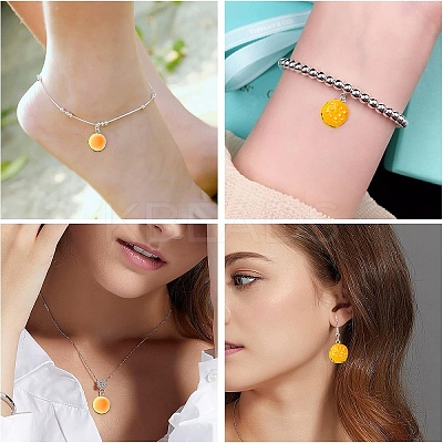 10Pcs 2 Styles Opaque Resin Pendants RESI-YW0003-32-1
