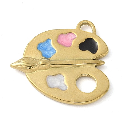 304 Stainless Steel Enamel Pendants STAS-L277-04G-1