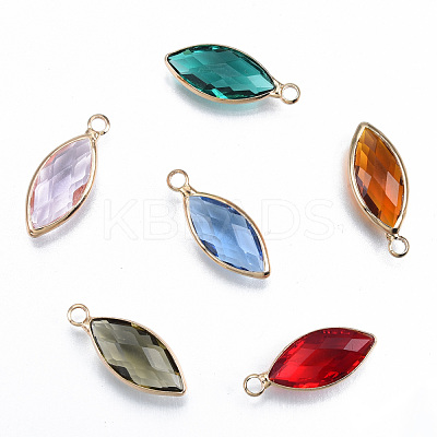 Transparent K9 Glass Pendants GLAA-N038-61-1