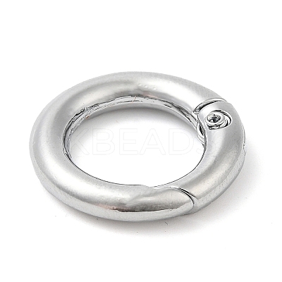 Rack Plating Brass Spring Gate Rings KK-Q781-13P-1