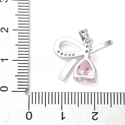 Brass Micro Pave Cubic Zirconia Pendants KK-N254-225P-1