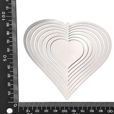 Heart 201 Stainless Steel 3D Rotating Hanging Wind Spinner STAS-C166-03B-P-1