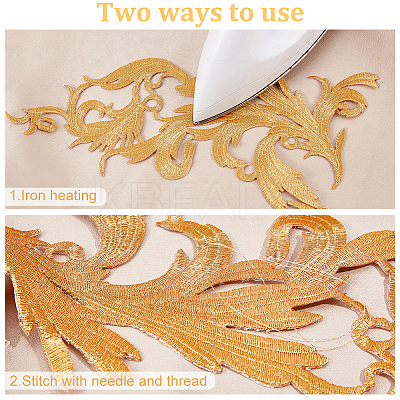 3 Pairs 3 Style Flower Polyester Computerized Embroidery Sew on Patches DIY-NB0008-24-1