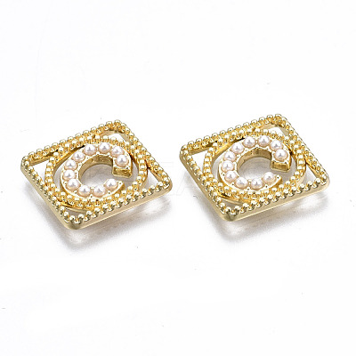 Rack Plating Alloy CAbochons PALLOY-S132-222C-RS-1