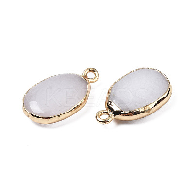 Natural White Stone Pendants G-N326-130-01-1