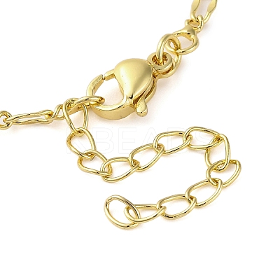 Brass Clear Cubic Zirconia Heart Pendant Necklaces for Women NJEW-R100-01G-1