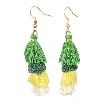 Colorful Tassel Pendants Dangle Earrings for Women EJEW-JE06107-1