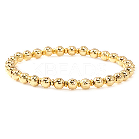 Brass Round Beads Stretch Bracelets for Women QZ7460-4-1