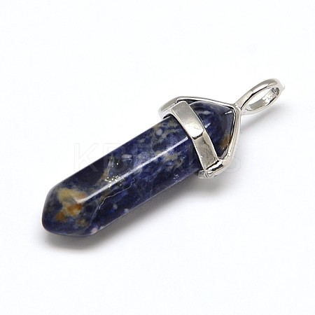 Natural Sodalite Double Terminated Pointed Pendants G-J261-B10-1
