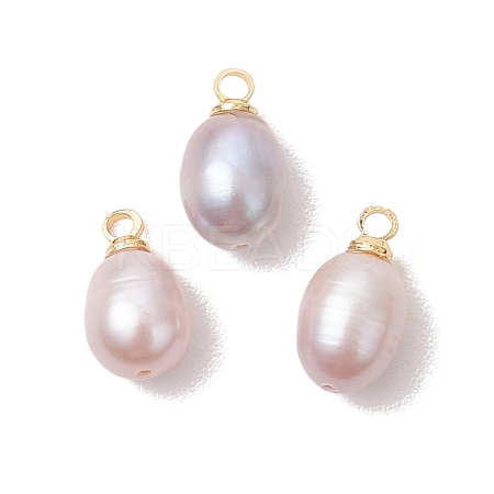 Natural Cultured Freshwater Pearl Rice Charms PALLOY-JF05078-01-1