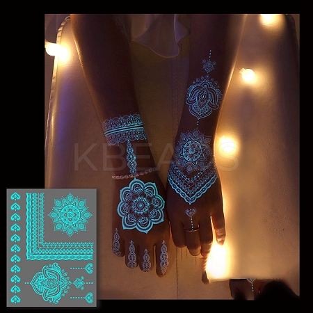Luminous Removable Temporary Water Proof Tattoos Paper Stickers PW-WG10232-15-1