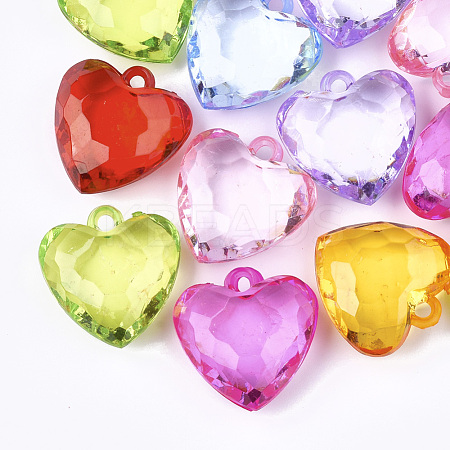 Transparent Acrylic Pendants TACR-S133-053-1