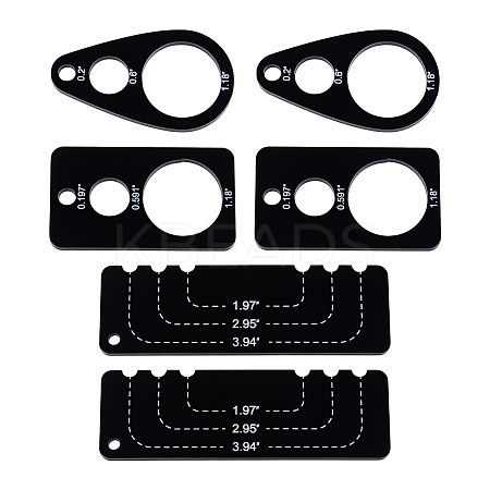 2Sets Acrylic Rulers AJEW-UN0002-07B-1