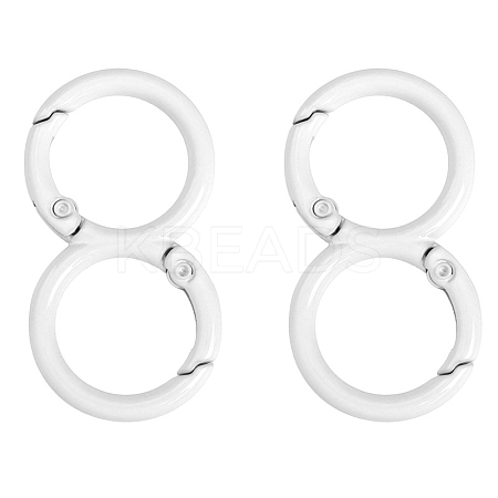 Spray Painted Alloy 8-shaped Keychain Clasps PW-WGE4E28-13-1