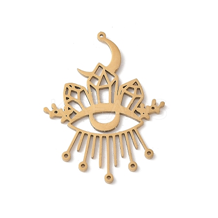 201 Stainless Steel Filigree Pendants STAS-K298-12G-1