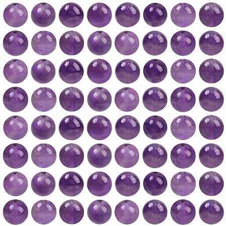 100Pcs Natural Amethyst Beads G-SP0001-22C-1
