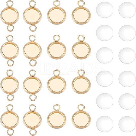 DIY Flat Round Link Connector Making Kits DIY-UN0002-91-1