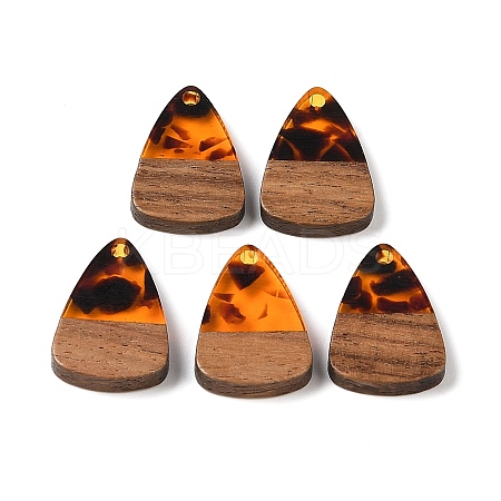 Resin & Wood Pendants WOOD-S061-02O-1