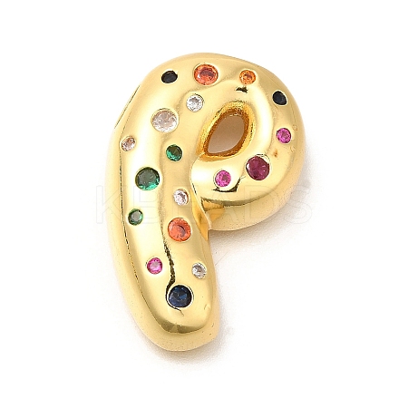 Brass Cubic Zirconia Pendants KK-M295-13G-P-1