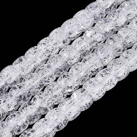 Crackle Transparent Glass Beads Strands GLAA-N069-03A-10-1