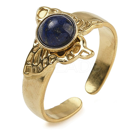Natural Lapis Lazuli Finger Rings RJEW-U027-05G-07-1