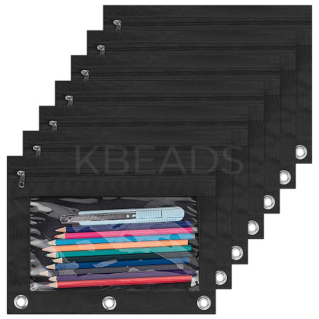 Oxford Cloth with Alloy Pen Cases for 3-Ring Binder AJEW-CP0008-02B-1