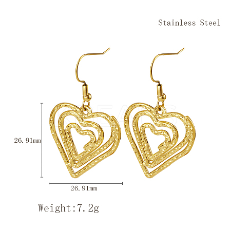 Stylish 304 Stainless Steel Spiral Pendant Dangle Earrings for Daily Wear NP0587-2-1
