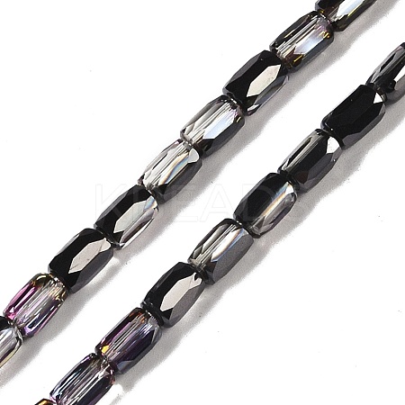 Electroplate Glass Beads Strands GLAA-Q101-02A-HP04-1
