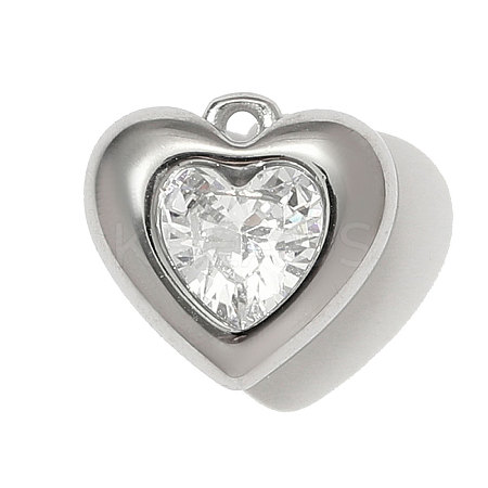 304 Stainless Steel Glass Pendants GLAA-OY001-37P-1
