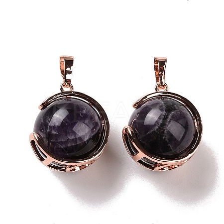 Natural Amethyst Pendants G-A212-01RG-02-1