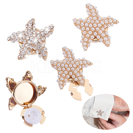4Pcs 2 Styles Alloy Cufflinks AJEW-GA0009-06-1