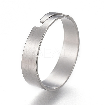 Tarnish Resistant Adjustable 201 Stainless Steel Plain Band Rings LS-STAS-P249-26A-P-1