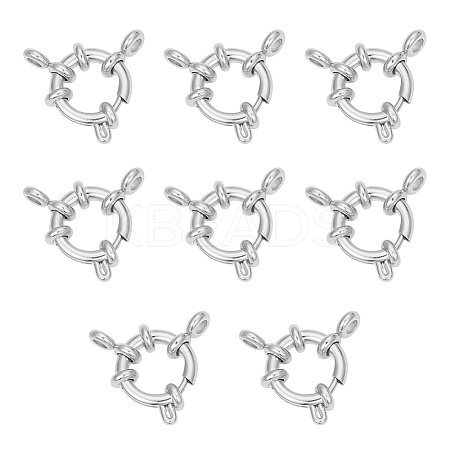 8Pcs 304 Stainless Steel Spring Ring Clasps STAS-UN0052-54-1