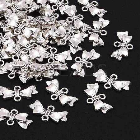 Bowknot Alloy Links connectors X-EA11930Y-1