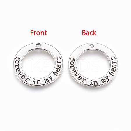 Tibetan Style Alloy Ring Pendants LS-TIBEP-S293-018AS-LF-1