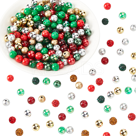 DIY Christmas Polymer Clay Rhinestone & Glass & Acrylic Beads Jewelry Findings Kits Kits DIY-NB0012-24-1