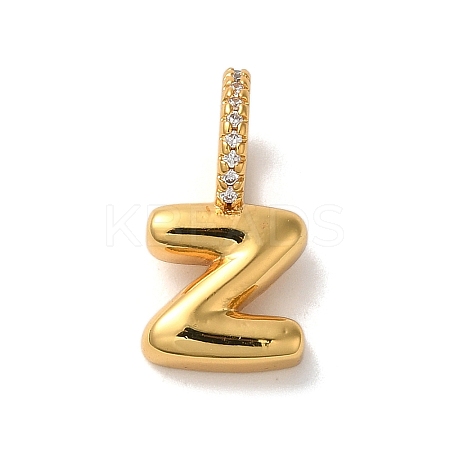 Brass Micro Pave Cubic Zirconia Pendants KK-K345-13Z-G-1