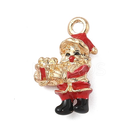 Christmas Alloy Enamel Pendants ENAM-F156-01G-01-1