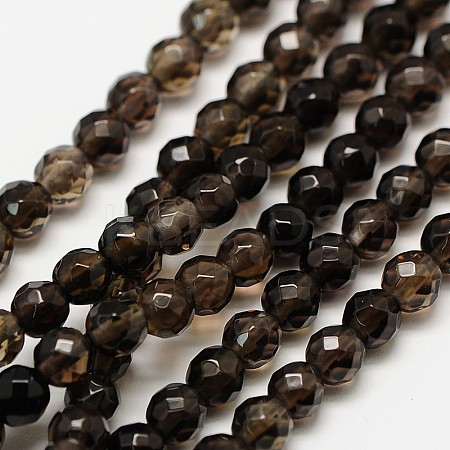 Natural Smoky Quartz Beads Strands G-A129-3mm-F01-1