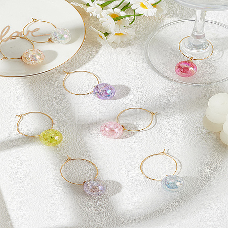 8Pcs Glass Wine Glass Charms AJEW-LP00013-1