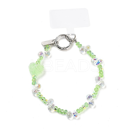 Glass & Iron Beads Mobile Straps AJEW-H153-03B-06-1