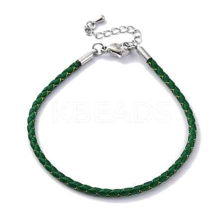 Polyester Cord Braided Bracelet Makings MAK-Z003-01P-21-1