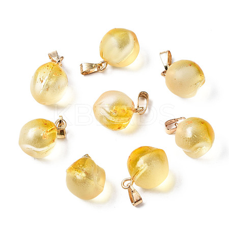 Two Tone Transparent Spray Painted Glass Pendants X-GLAA-N035-015-C04-1