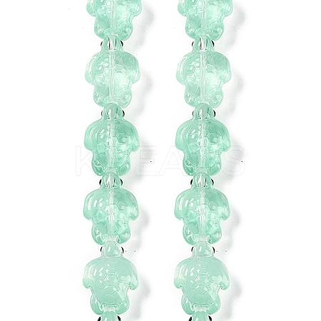 Transparent Glass Enamel Beads Strands GLAA-B021-06E-1
