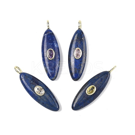 Dyed Natural Lapis Lazuli Pendants G-D357-01F-1