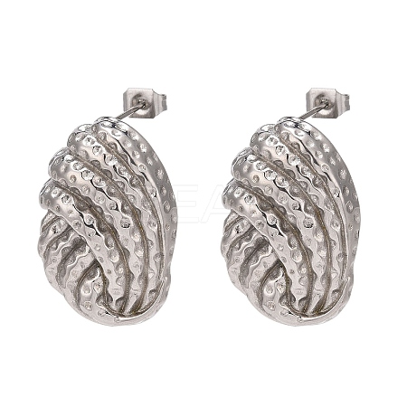 Non-Tarnish 304 Stainless Steel Stud Earrings EJEW-D095-10P-1