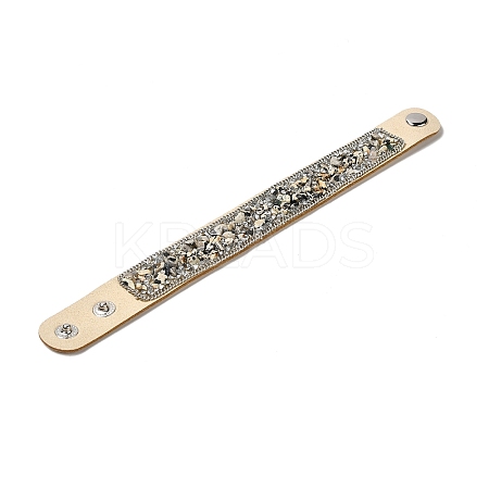 Faux Suede Snap Cord Bracelet BJEW-F428-08-1