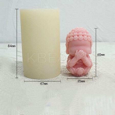 3D Buddha Statue DIY Food Grade Silicone Candle Molds PW-WG37959-03-1