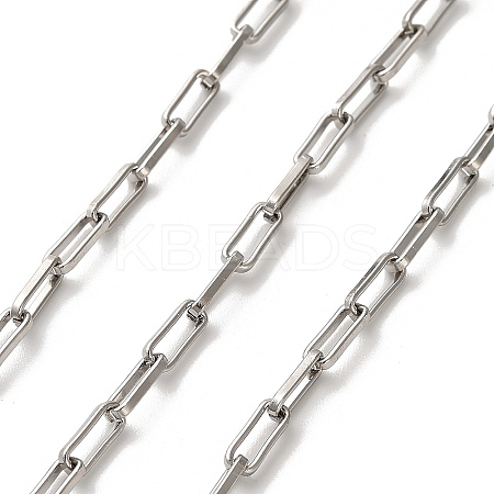 304 Stainless Steel Paperclip Chains CHS-A016-38P-A-1